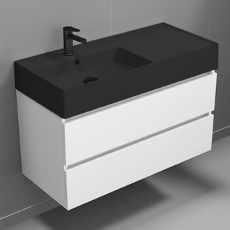 Bathroom Vanity Wall Mounted Bathroom Vanity, Modern, 40